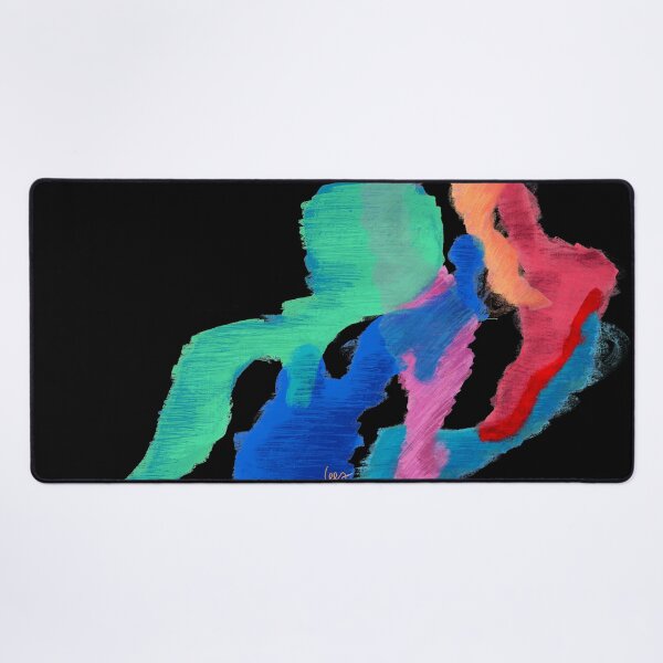 Item preview, Abstract dancing colors (black background) designed and sold by MentaLee.