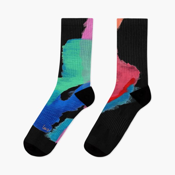 Item preview, Abstract dancing colors (black background) designed and sold by MentaLee.