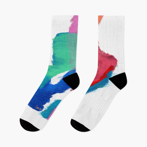 Item preview, Abstract dancing colors (white background) designed and sold by MentaLee.