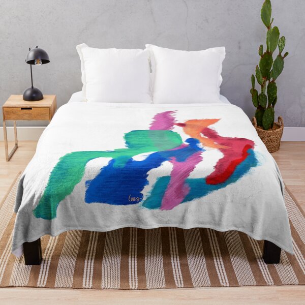 Item preview, Abstract dancing colors (white background) designed and sold by MentaLee.