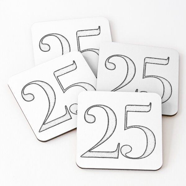 Item preview, Dotart/Dotwork illustration of Number 25 designed and sold by MagnetitaBySil.