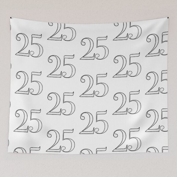 Item preview, Dotart/Dotwork illustration of Number 25 designed and sold by MagnetitaBySil.