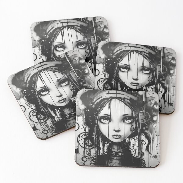 Item preview, gothic character graffiti black and white designed and sold by toaderbogdan88.