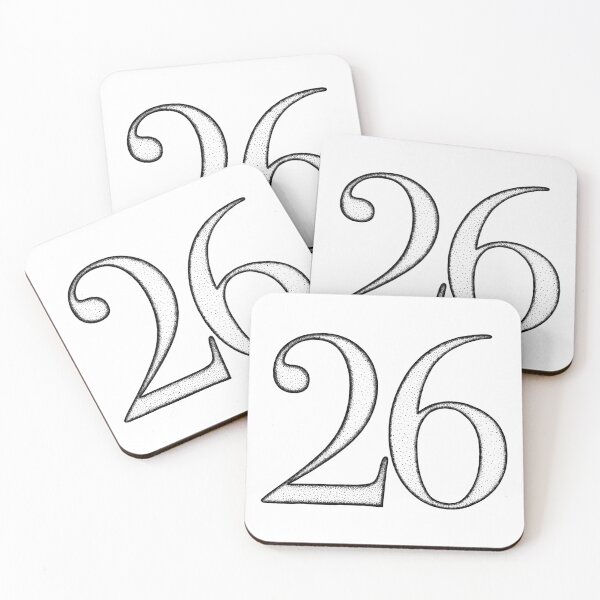 Item preview, Dotart/Dotwork illustration of Number 26 designed and sold by MagnetitaBySil.