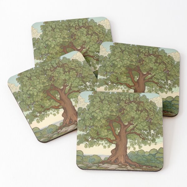 Item preview, Chestnut oak tree drawing designed and sold by ComicsFactory.
