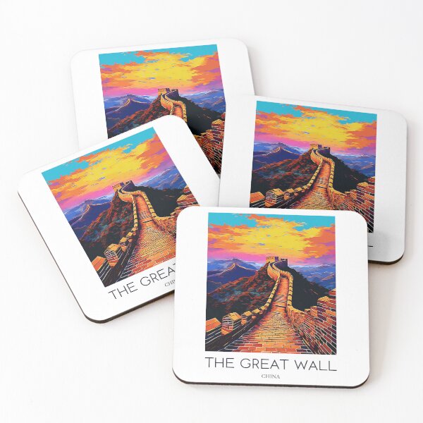 Item preview, A Pop Art Travel Print of the Great Wall of China designed and sold by StudioRedKoala.