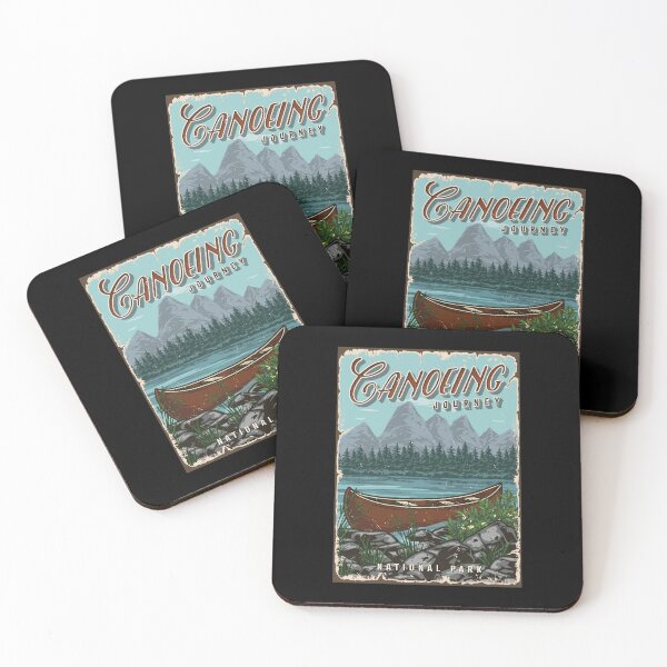 Item preview, Canoeing journey. National park illustration with river and forest  designed and sold by KristinaNEL.