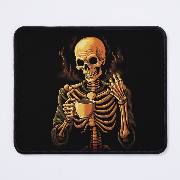 Item preview, Skeleton holding coffee cup - Skeleton Coffee Drinker designed and sold by JansenGS.