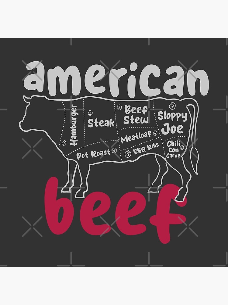 Eat Beef gifts for BBQ lovers Poster for Sale by DesignAP