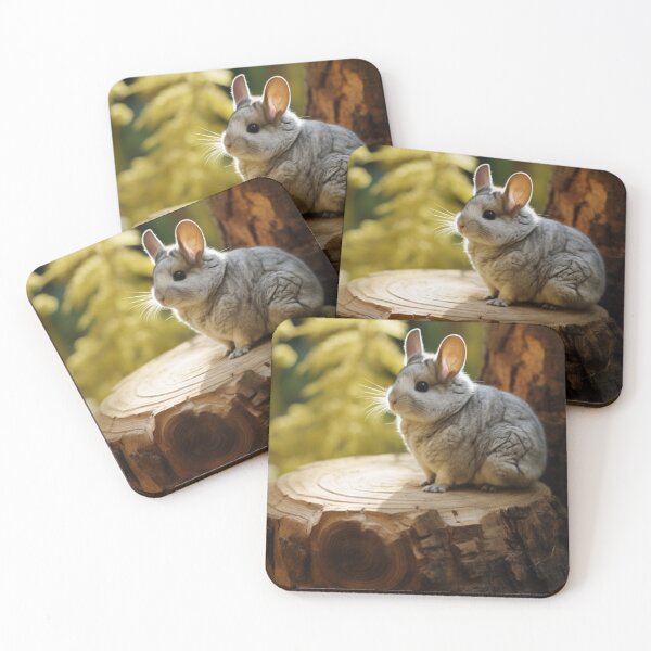 Item preview, Chinchilla on Tree Stump designed and sold by AerinDigital.