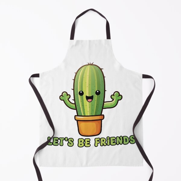 Item preview, Let's Be Friends Funny Quote Cute Cactus Flowerpot designed and sold by LudwikeArts.