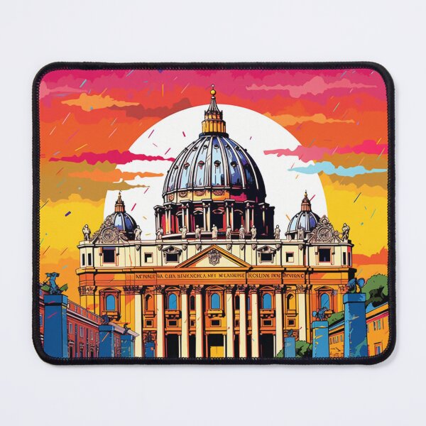Item preview, A Pop Art Travel Print of St. Peter's Basilica - Vatican designed and sold by StudioRedKoala.