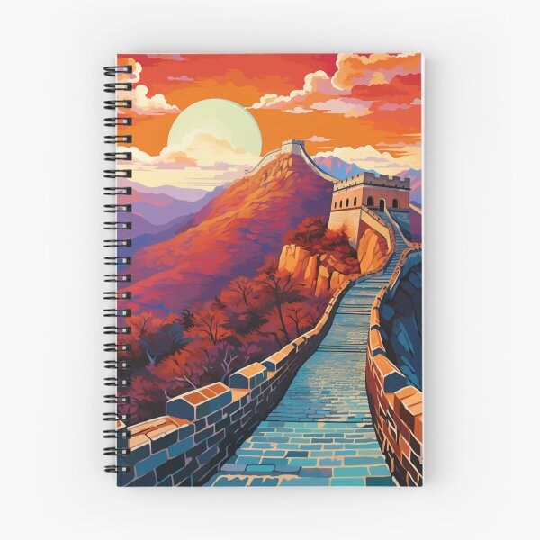 Item preview, A Pop Art Travel Print of the Great Wall of China designed and sold by StudioRedKoala.