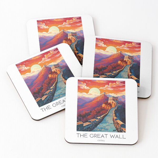 Item preview, A Pop Art Travel Print of the Great Wall of China designed and sold by StudioRedKoala.