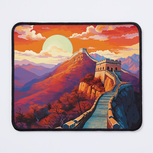 Item preview, A Pop Art Travel Print of the Great Wall of China designed and sold by StudioRedKoala.