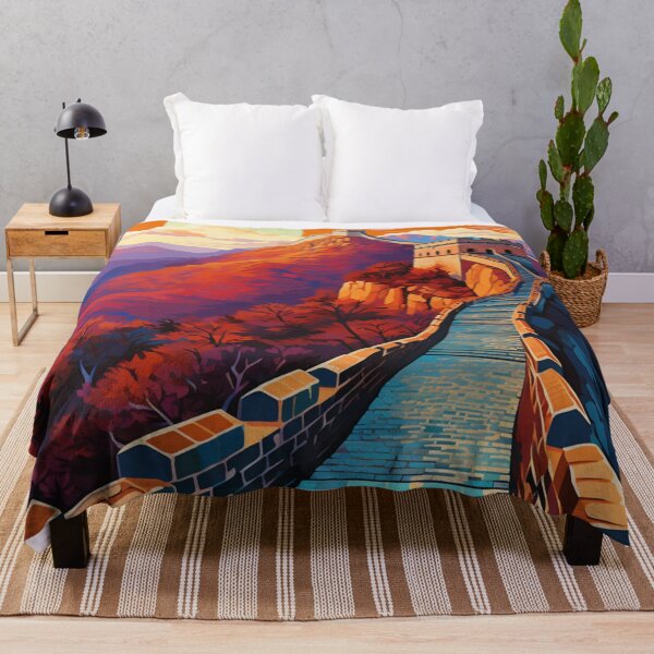 Item preview, A Pop Art Travel Print of the Great Wall of China designed and sold by StudioRedKoala.