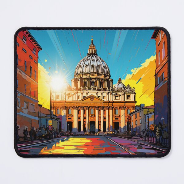 Item preview, A Pop Art Travel Print of St. Peter's Basilica - Vatican designed and sold by StudioRedKoala.