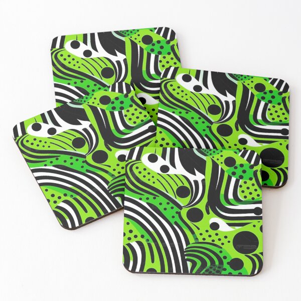 Item preview, Green Colour Based Abstract Organic Pattern designed and sold by aweartome.