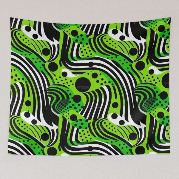 Item preview, Green Colour Based Abstract Organic Pattern designed and sold by aweartome.