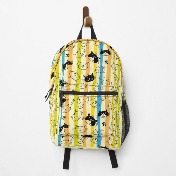 Vista previa del artículo con la obra «gatos en rayas - naranja/verde/amarillo», diseñado y vendido por kobyakov.