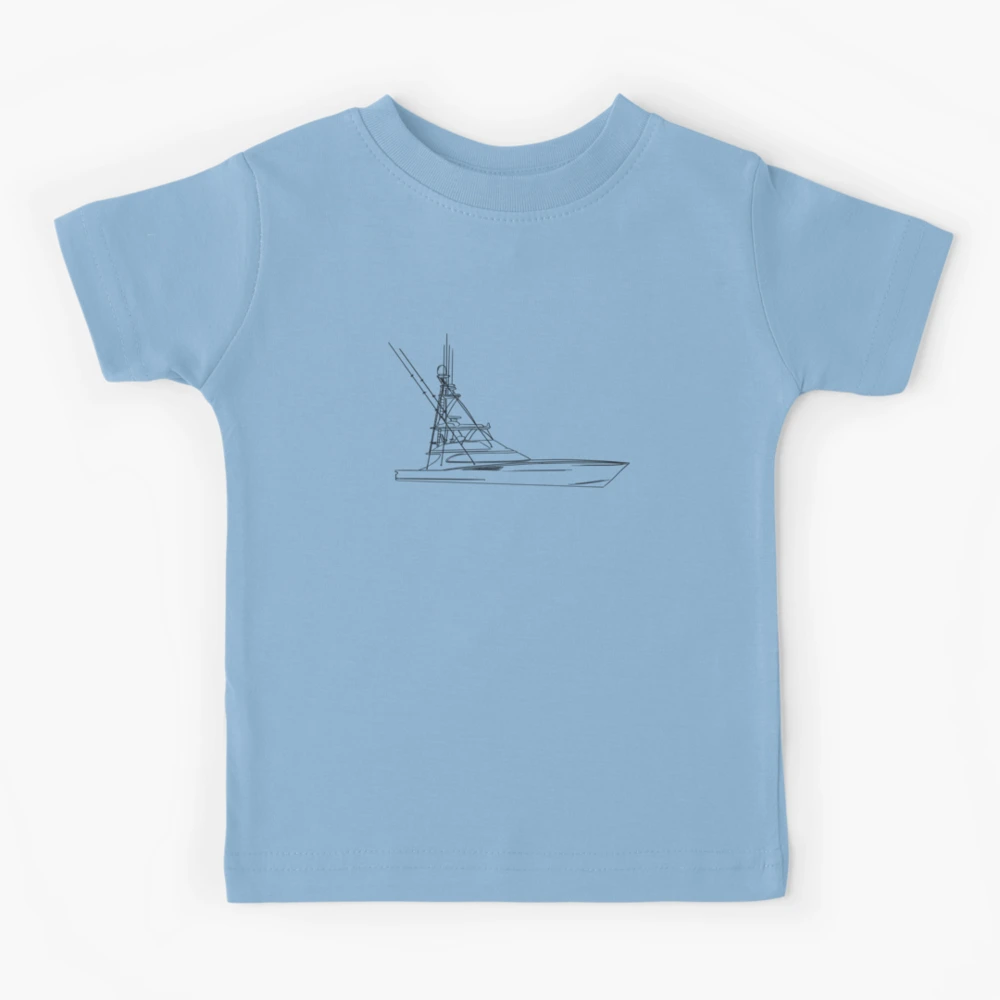 Sport Fishing Boat Kids T-Shirts for Sale - Fine Art America