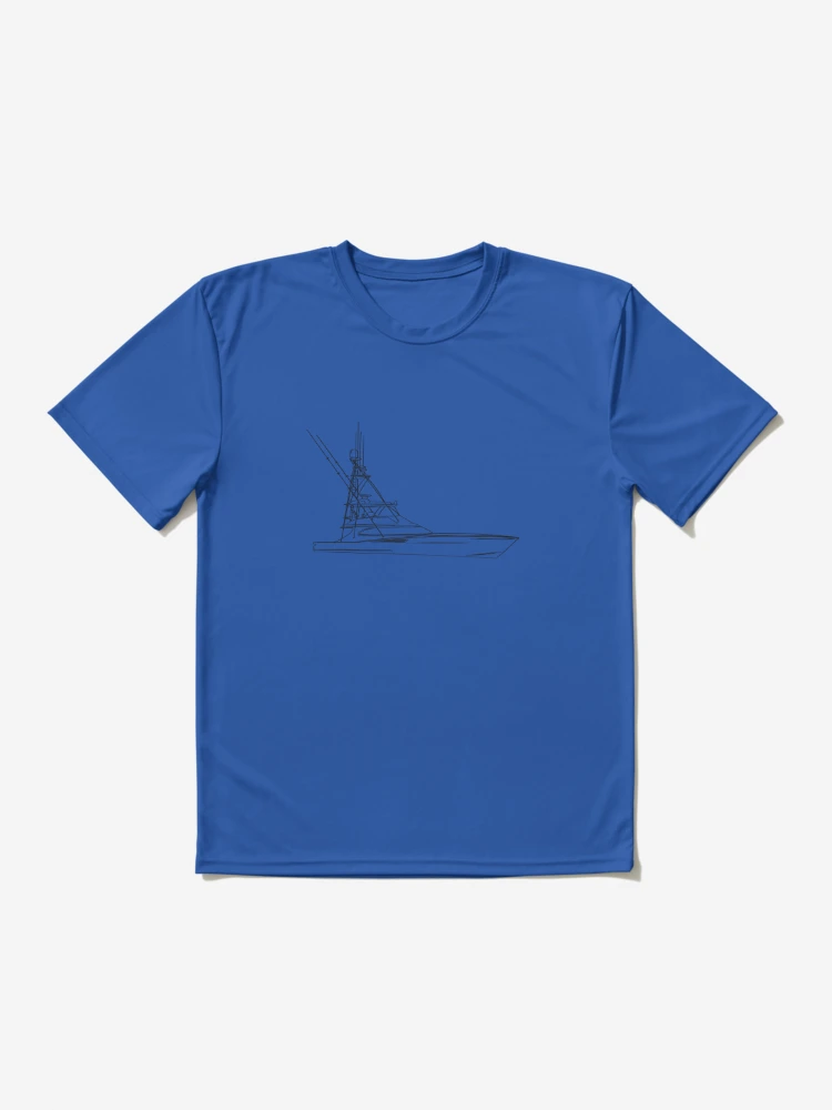 Sport Fishing Boat Sketch Kids T-Shirt for Sale by Michael Garber