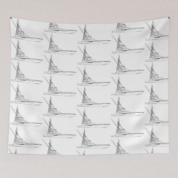 Item preview, Sport Fishing Boat Sketch designed and sold by Michael Garber.