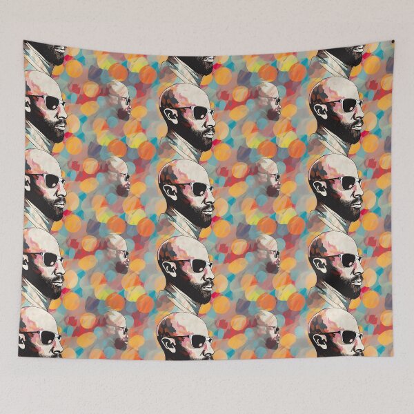 Artikelvorschau, Isaac Hayes Aquarellmuster – Vintage-Tribute-Kunstwerk in leuchtenden Farben entworfen und verkauft von Retro-ArtDeco.