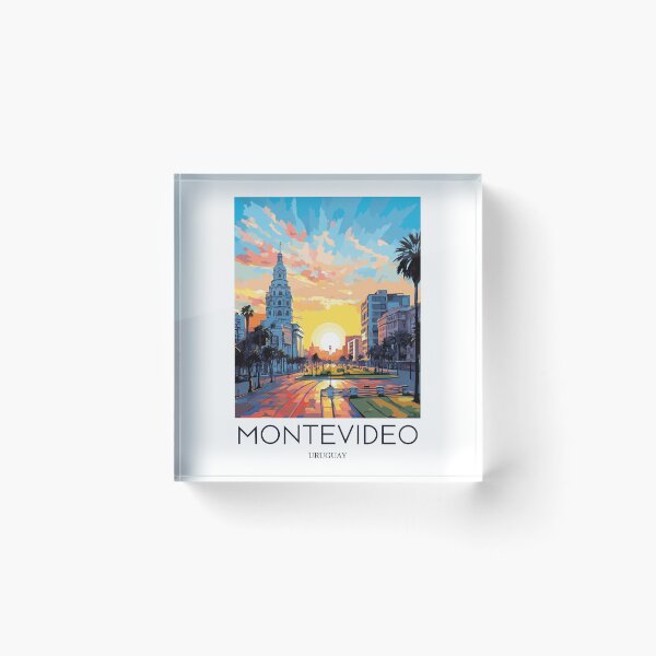 Item preview, A Pop Art Travel Print of Montevideo - Uruguay designed and sold by StudioRedKoala.
