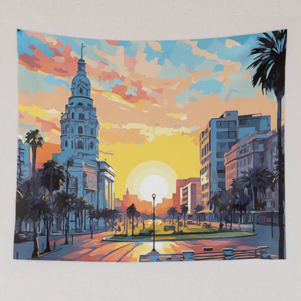 Item preview, A Pop Art Travel Print of Montevideo - Uruguay designed and sold by StudioRedKoala.