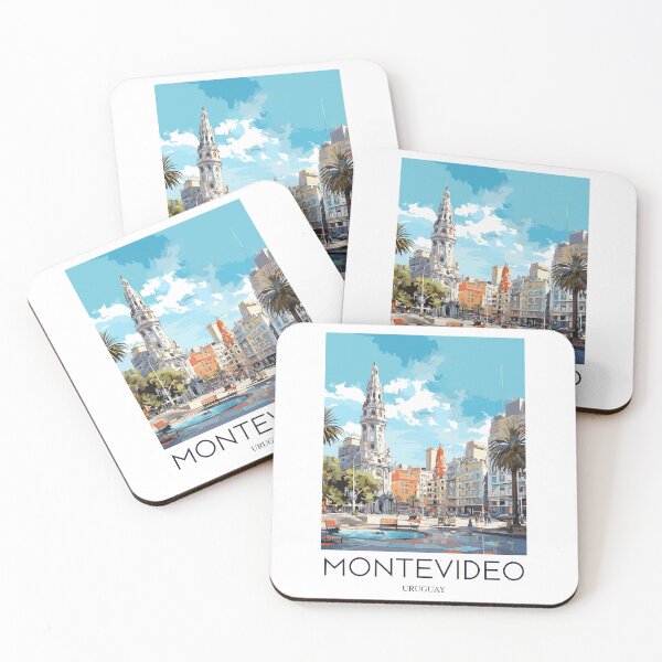 Item preview, A Pop Art Travel Print of Montevideo - Uruguay designed and sold by StudioRedKoala.