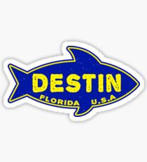Fishing Destin Florida Deep Sea Fish Boat Tuna Sticker