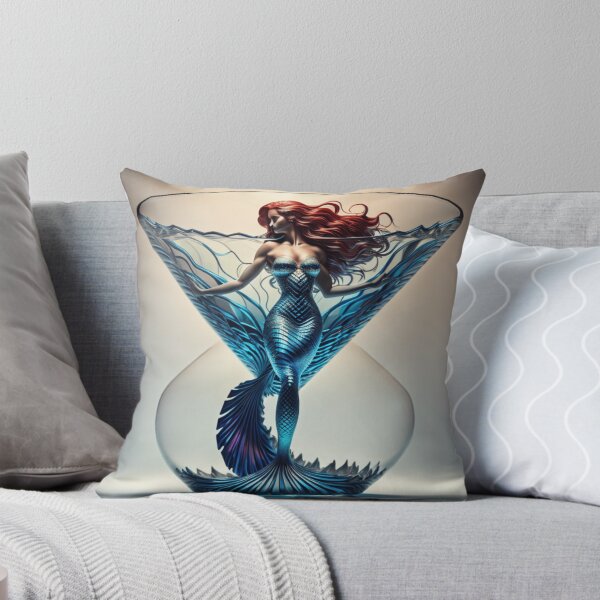 Item preview, Mermaid Art - Marine Mixology: Mermaid's Martini Splash designed and sold by AriaMarliART.