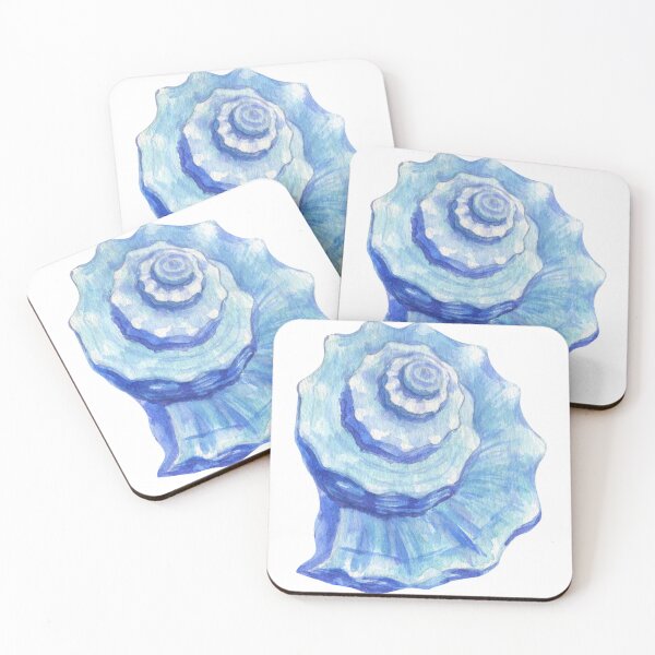Item preview, Blue seashell sticker designed and sold by katherineshekk.