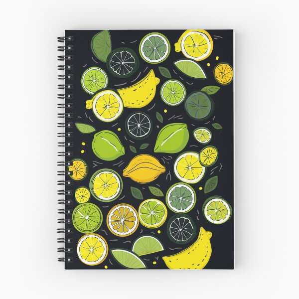 Item preview, Lemons, lemon halves on black background – FRUITS PATTERN 01 designed and sold by MadamPaperHazel.