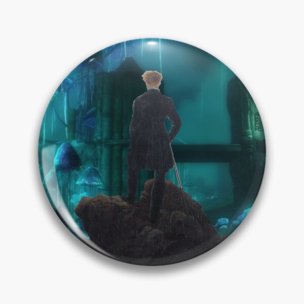 Item preview, Skyrim Blackreach with Wanderer above the sea fog painting designed and sold by CPUCooler.