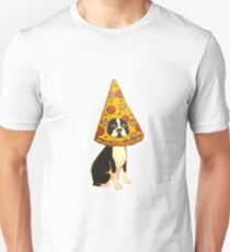 Boston Terrier Pizza Dog Unisex T-Shirt