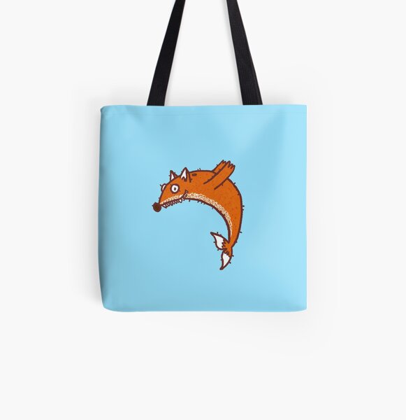 Dolphin Fox All Over Print Tote Bag
