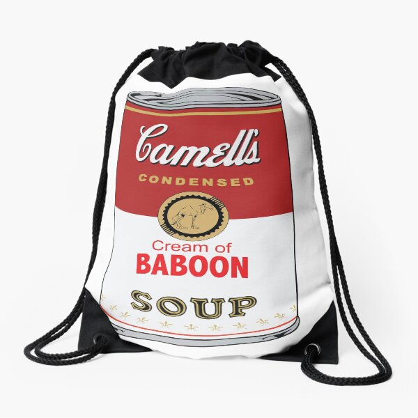 Camell’s Cream of BABOON Soup Pop Art Drawstring Bag