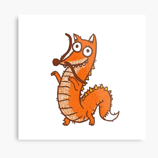 Dragon Fox Metal Print