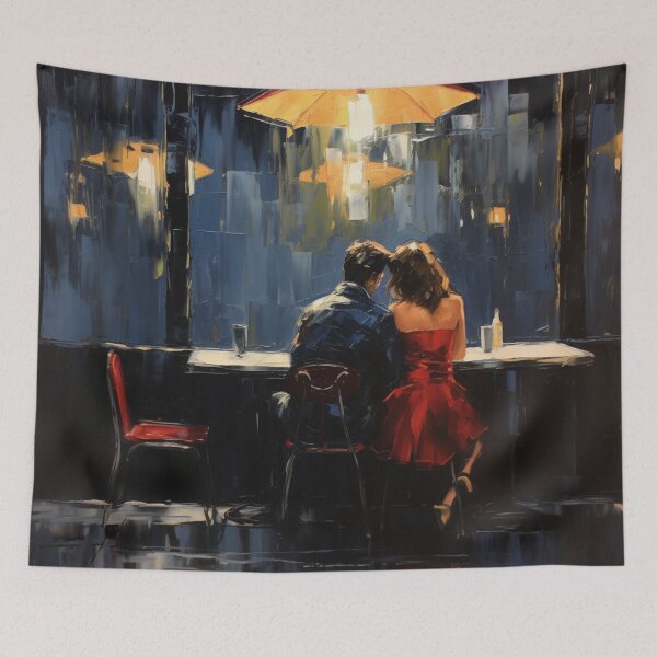 Item preview, Young Couple at a 1980's diner designed and sold by schamsyy.