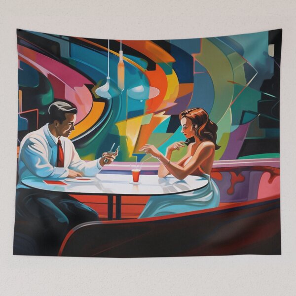 Item preview, Abstract 1980's diner date designed and sold by schamsyy.