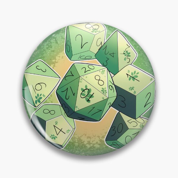 Item preview, Floral Green Dice Set designed and sold by WhisperingDusk.