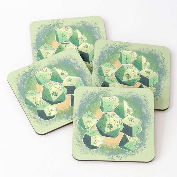 Item preview, Floral Green Dice Set designed and sold by WhisperingDusk.