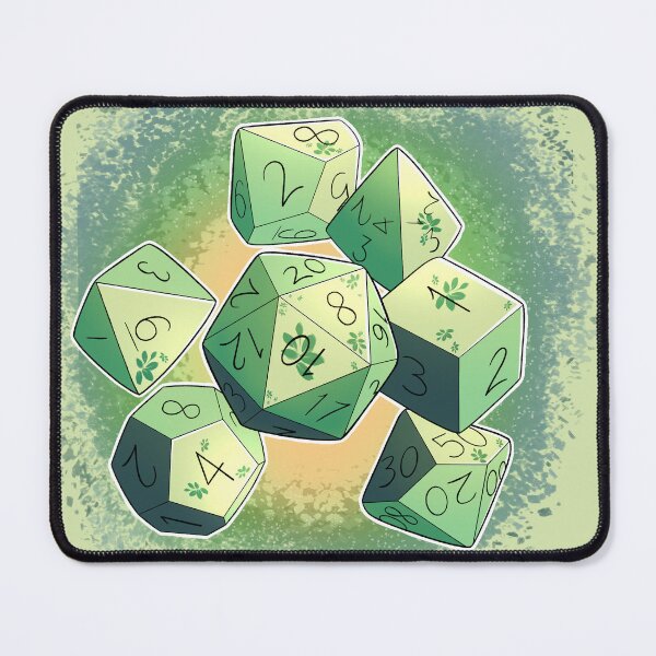 Item preview, Floral Green Dice Set designed and sold by WhisperingDusk.