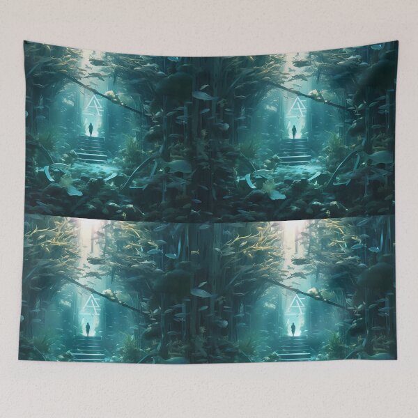 Item preview, A Door To Another Universe: Seaside Symphony Aqua Waves designed and sold by AdiRemba.