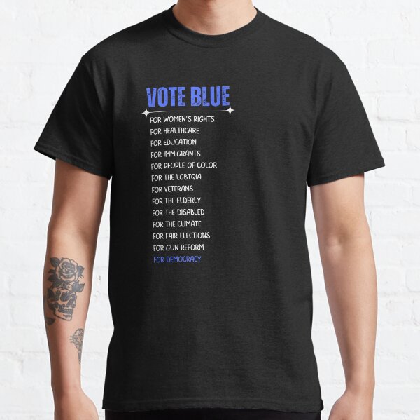 Item preview, Vote Blue For Democracy Text Political Design designed and sold by EarthArtDesigns.