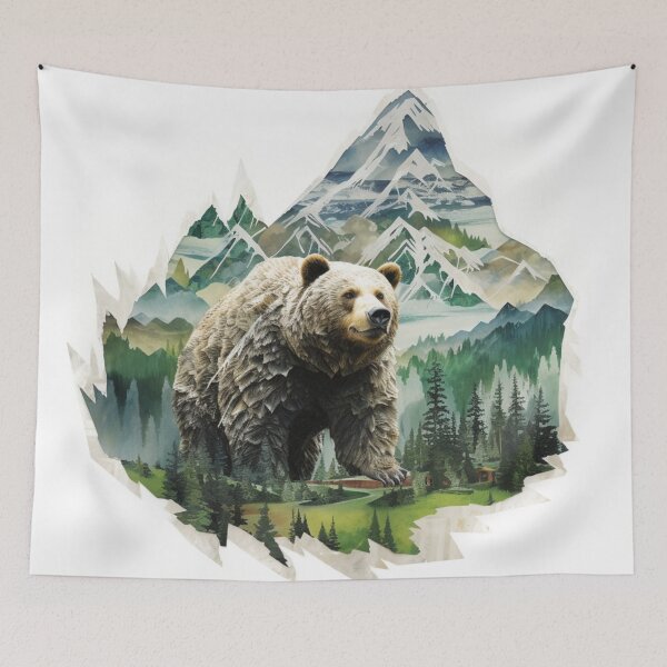 Item preview, A bear mountainscape  designed and sold by schamsyy.