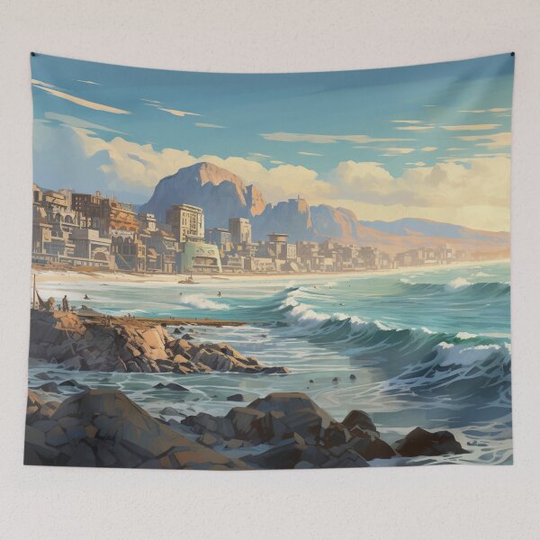 Item preview, An oceanscape mountainside town designed and sold by schamsyy.