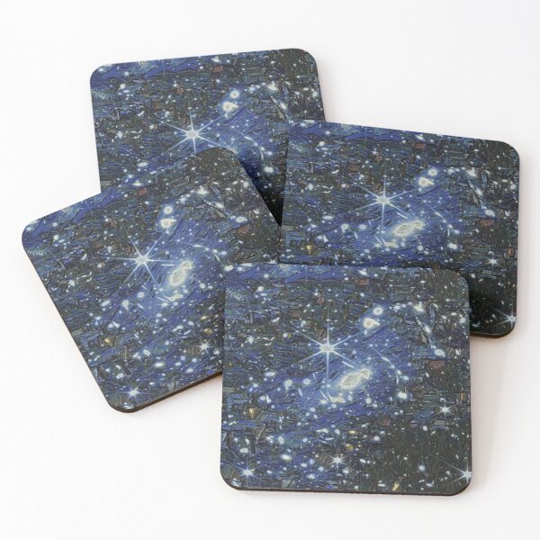Item preview, JWST Space Telescope Deep Field in Van Gogh style designed and sold by SolidEarthArt.